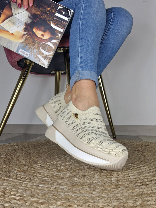 Sneakers Calzino Beige