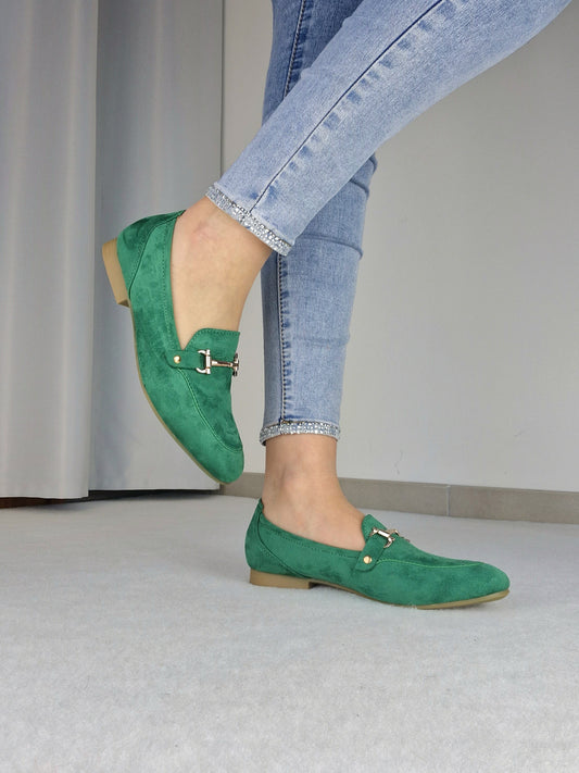 Mocassino scamosciato Verde